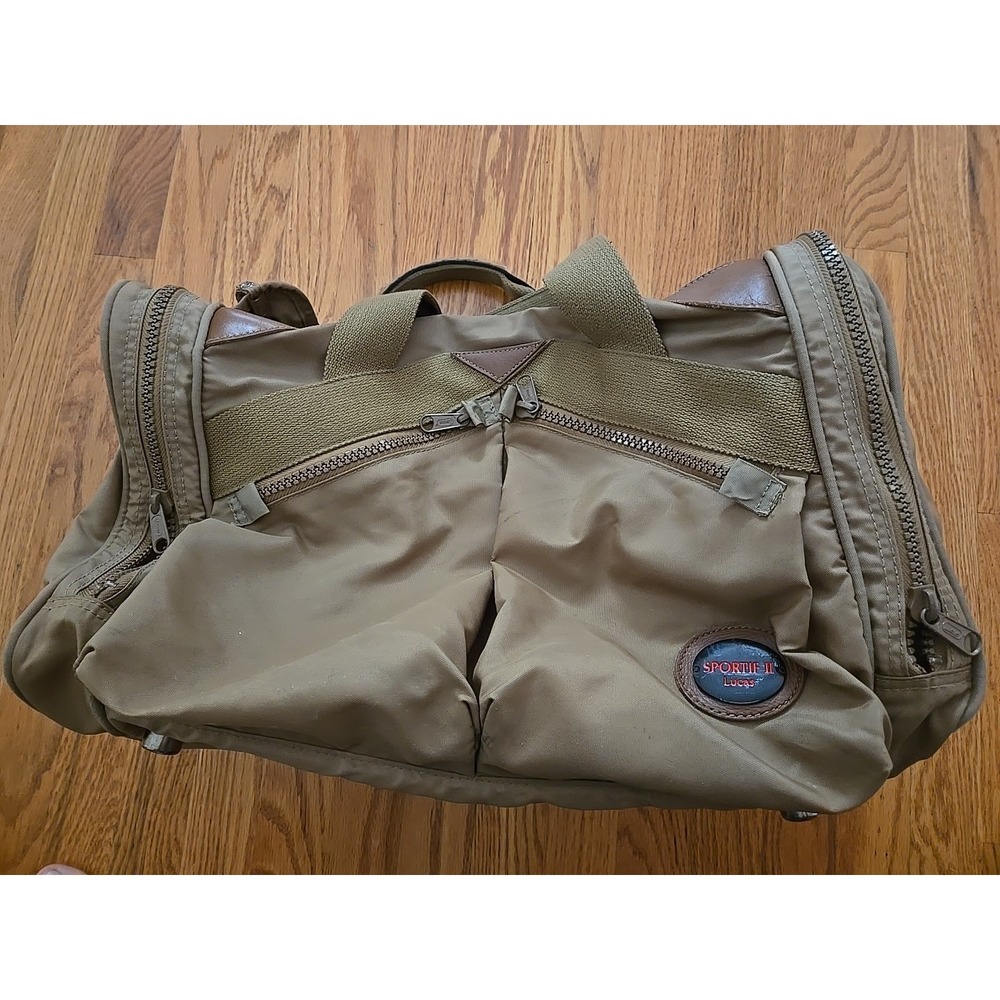 Vintage‎ Lucas Sportiff II Beige Duffel Gym Bag Weekender w/ WP Compartment Rare
